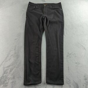 Nudie Jeans Lean Dean Jeans Mens 38x32* Black Slim Tapered Stretch Made in Italy